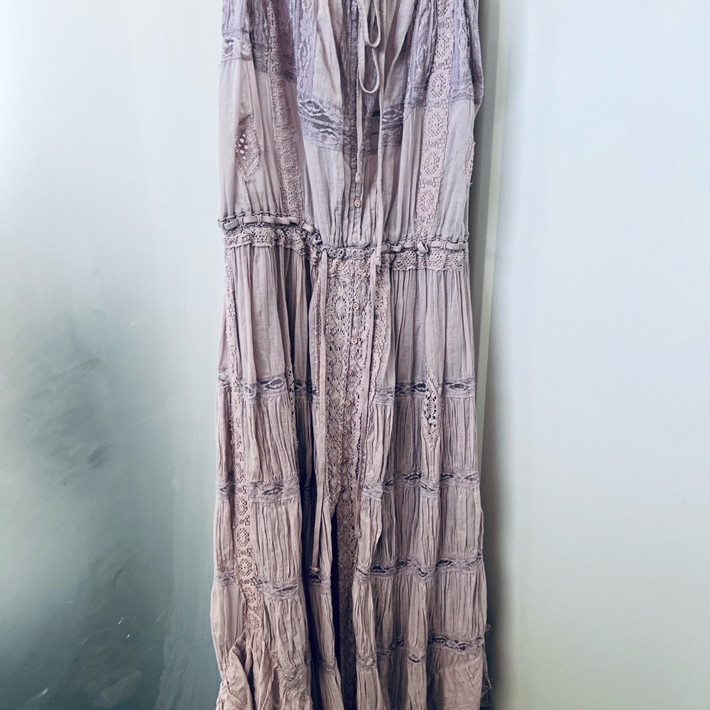 Free People Dolly bodysuit maxi dress